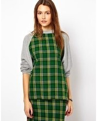 Asos Africa Sweater With Check Front Panel
