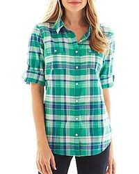 jcpenney St Johns Bay Roll Sleeve Campshirt