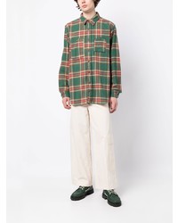 Engineered Garments Plaid Patterned Flannel Shirt