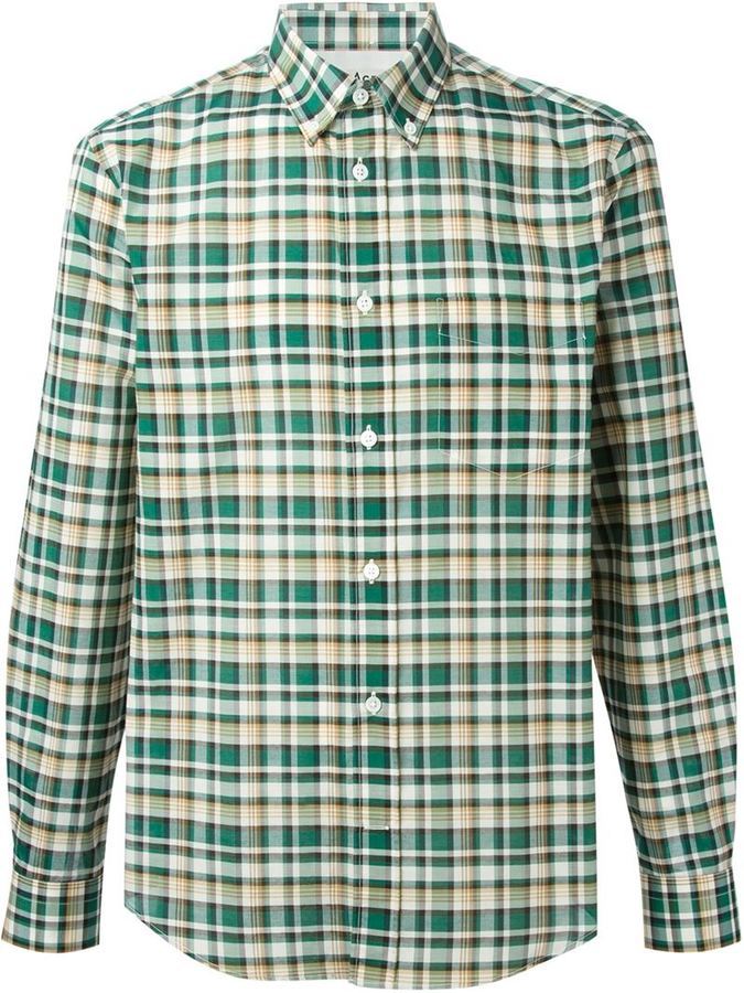 Acne Studios Ishwerwood Check Shirt, $320 | farfetch.com | Lookastic