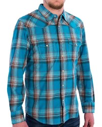 True Grit Crossroads Plaid Shirt Snap Front Long Sleeve