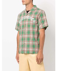 Pleasures Plaid Check Print Short Sleeve Shirt