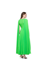 Valentino Green Pleated Dress