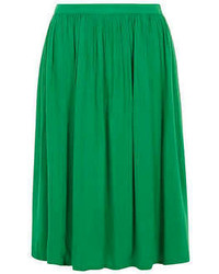 Dorothy Perkins Green Crinkle Midi Skirt