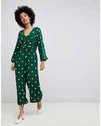 Nobody's Child Long Sleeve Jumpsuit In Spot