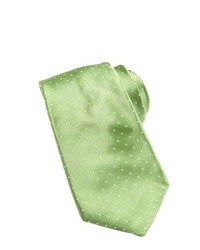 Ike Behar Ib Small Dot Solid Green Silk Tie Green