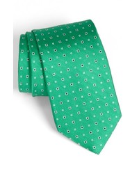 Nordstrom Woven Silk Tie Green Regular