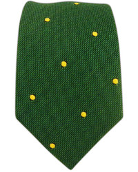 The Tie Bar Wool Dots Grass Green