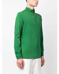 Mp Massimo Piombo Long Sleeved Cotton Polo Shirt