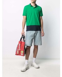 Sun 68 Colour Block Logo Polo Shirt