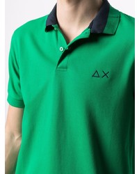 Sun 68 Colour Block Logo Polo Shirt