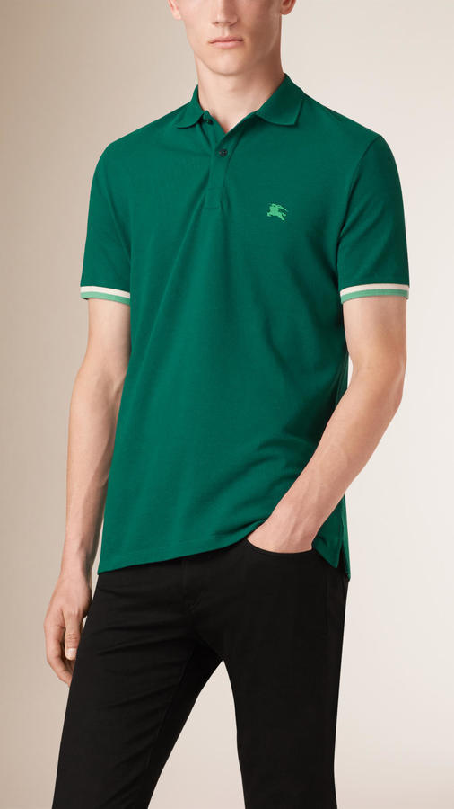 burberry polo green