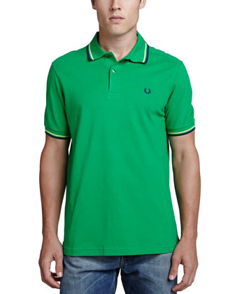 fred perry twin tipped polo t shirt green