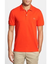 Lacoste Piqu Polo With Rubber Logo