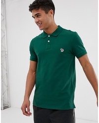 PS Paul Smith Slim Fit Zebra Logo Polo In Forest Green