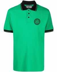 VERSACE JEANS COUTURE V Emblem Motif Polo Shirt