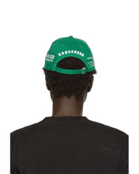 DSQUARED2 Green Gabardine Cap
