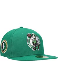 New Era Kelly Green Boston Celtics Team Logoman 59fifty Fitted Hat