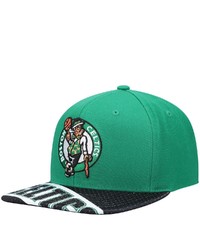 Mitchell & Ness Kelly Greenblack Boston Celtics Slash Century Snapback Hat