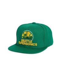 Mitchell & Ness Nba 75 Logo Seattle Supersonics Snapback Baseball Cap