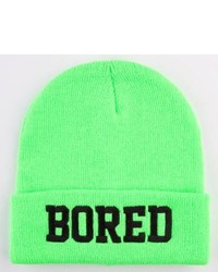 Reason Bored Beanie Neon Green One Size For 234548910