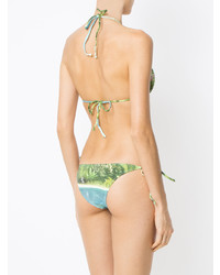 Isolda Foliage Print Bikini Set