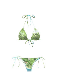Isolda Foliage Print Bikini Set