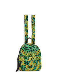 Versace Jeans Couture Blue And Yellow Barocco Backpack
