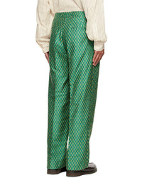 Karu Research Green Pleated Trousers