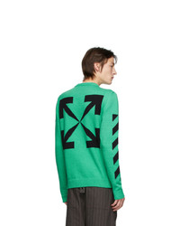 Off-White Green Diag Sweater