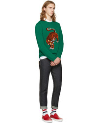 Gucci Green Tiger Sweater