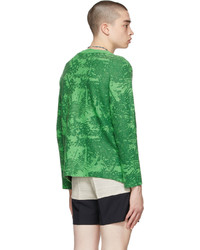 Eckhaus Latta Green Wool Poison Sweater