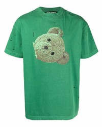 Palm Angels Bear Head Print T Shirt