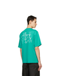 Acne Studios Blue Dizonord Edition Coral Infantil T Shirt