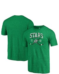 FANATICS Branded Heathered Kelly Green Dallas Stars Line Shift Tri Blend T Shirt In Heather Kelly Green At Nordstrom