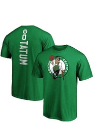 FANATICS Branded Jayson Tatum Kelly Green Boston Celtics Playmaker Name Number T Shirt