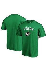 FANATICS Branded Kelly Green Dallas Stars Team Logo Lockup T Shirt