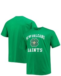 FANATICS Branded Kelly Green New Orleans Saints Big Tall St Patricks Day Celtic T Shirt