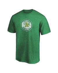 FANATICS Branded Kelly Green Oakland Athletics True Classics Throwback Logo Tri Blend T Shirt