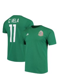 adidas Carlos Vela Green Mexico National Team Go To Name Number T Shirt