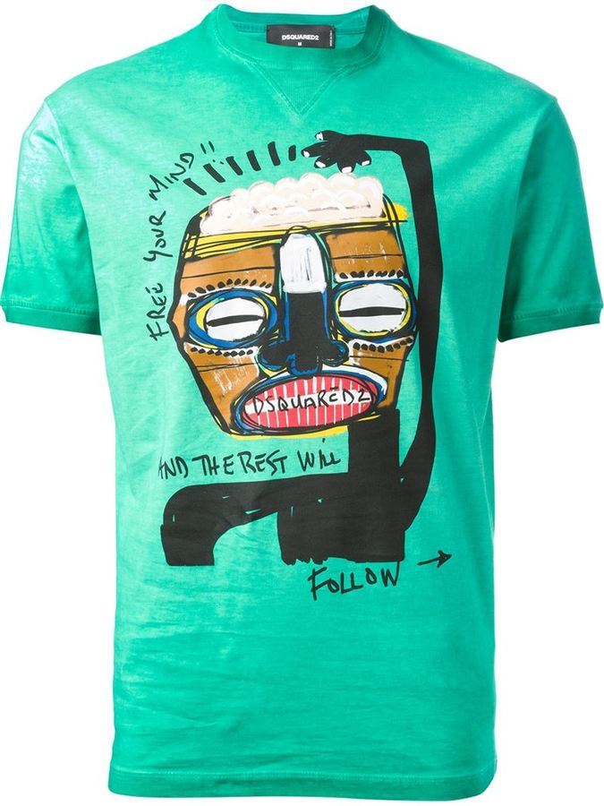 sporadisk Skygge Direkte DSQUARED2 Free Your Mind Print T Shirt, $255 | farfetch.com | Lookastic