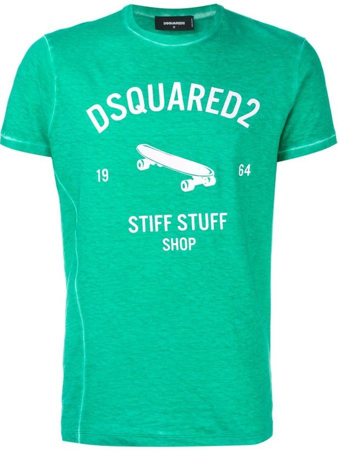 feit adelaar Extreme armoede DSQUARED2 Skateboard Print T Shirt, $295 | farfetch.com | Lookastic