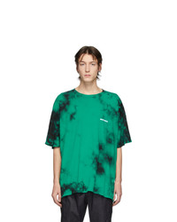 Off-White Green And Black Tie Dye T Shirt