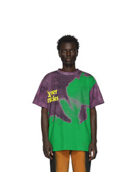 Vyner Articles Green And Purple Agatha Vision T Shirt