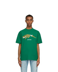 Palm Angels Green Croco T Shirt