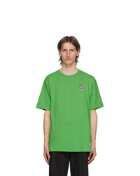 MAISON KITSUNÉ Green Fox Patch T Shirt
