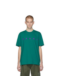 Marni Green Front Logo T Shirt