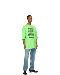 Balenciaga Green Languages T Shirt