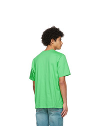 MSGM Green New Logo T Shirt