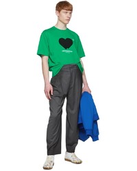 Ader Error Green Twin Heart T Shirt